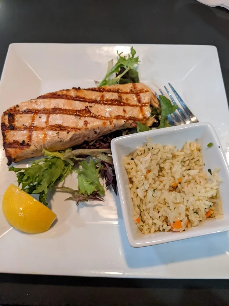 Salmon with Rice Pilaf